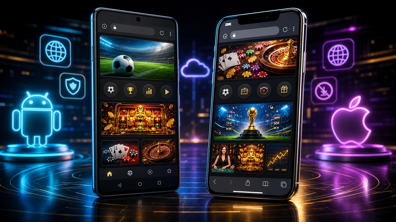 Experiência sunbingo compatível com Android e iOS no navegador mobile